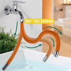 Flexible 360 Degree Tap Extender with Double Swivel Joint