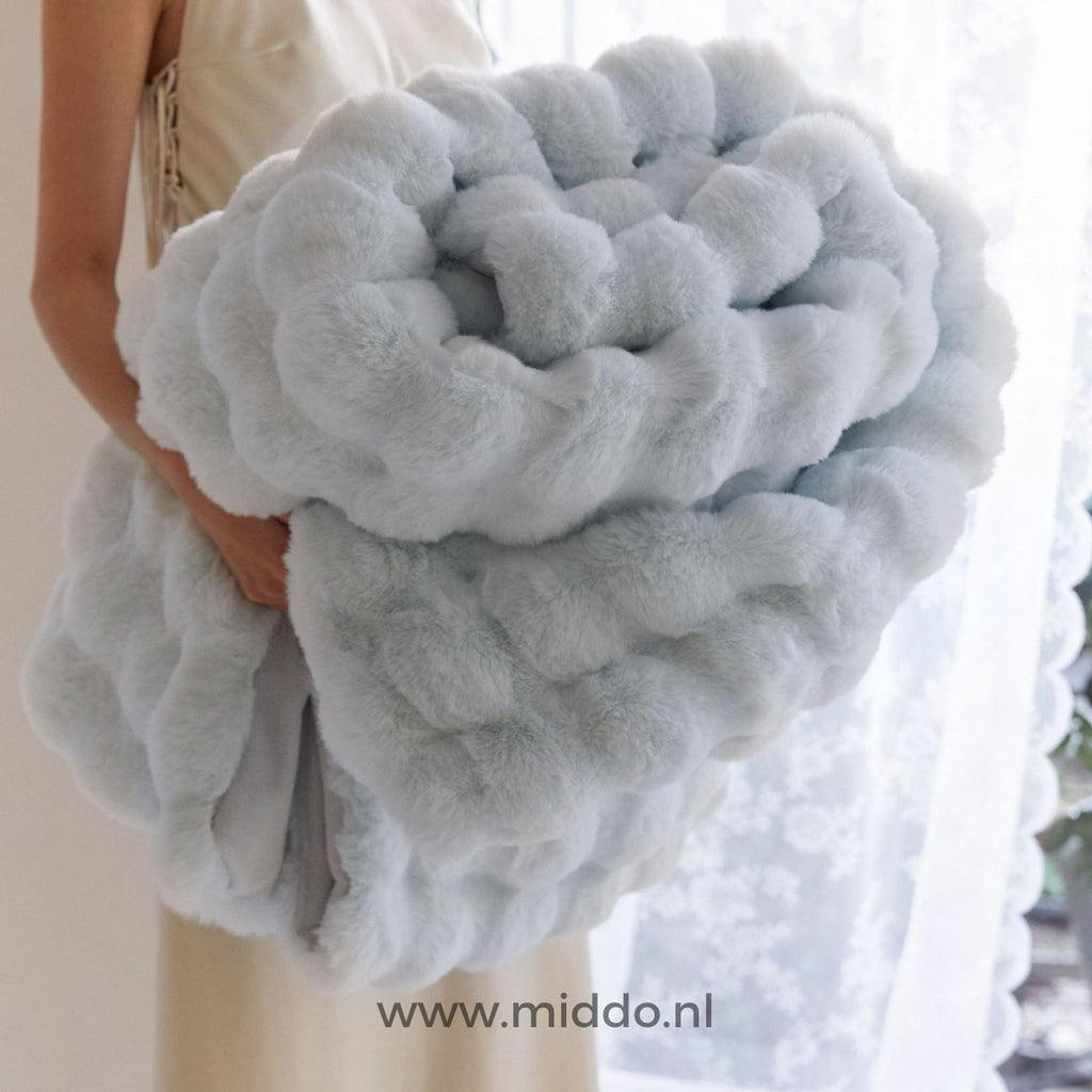 Teddy Fleece Throw Blanket, Extra Thick Plush, Five Sizes