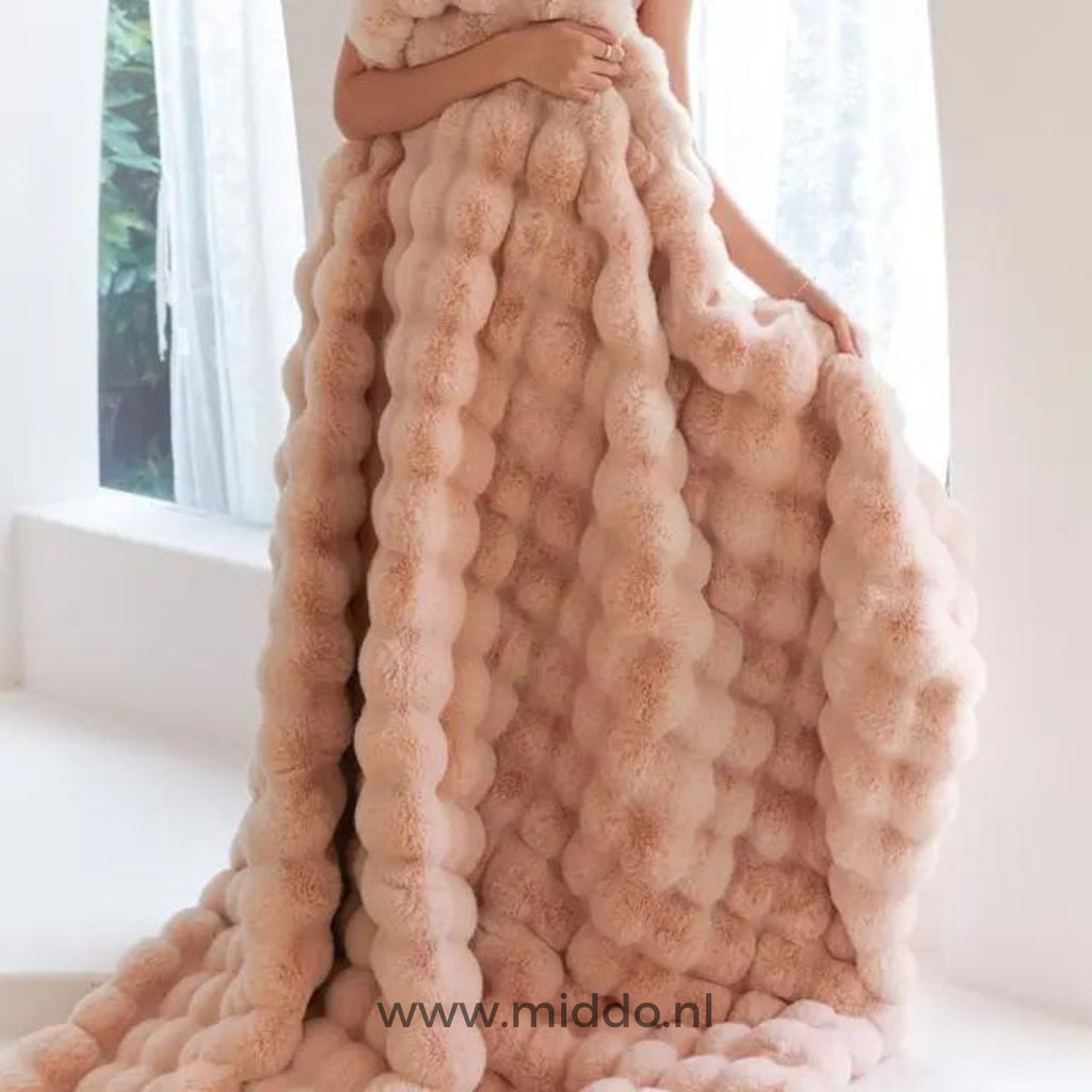 Teddy Fleece Throw Blanket, Extra Thick Plush, Five Sizes