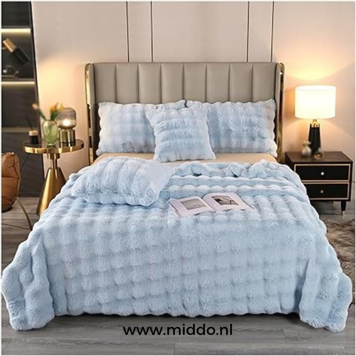Teddy Fleece Throw Blanket, Extra Thick Plush, Five Sizes