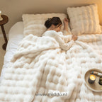 Teddy Fleece Throw Blanket, Extra Thick Plush, Five Sizes