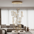 Waterfall Chandelier with Dimmable LED, 6 to 28 Lights