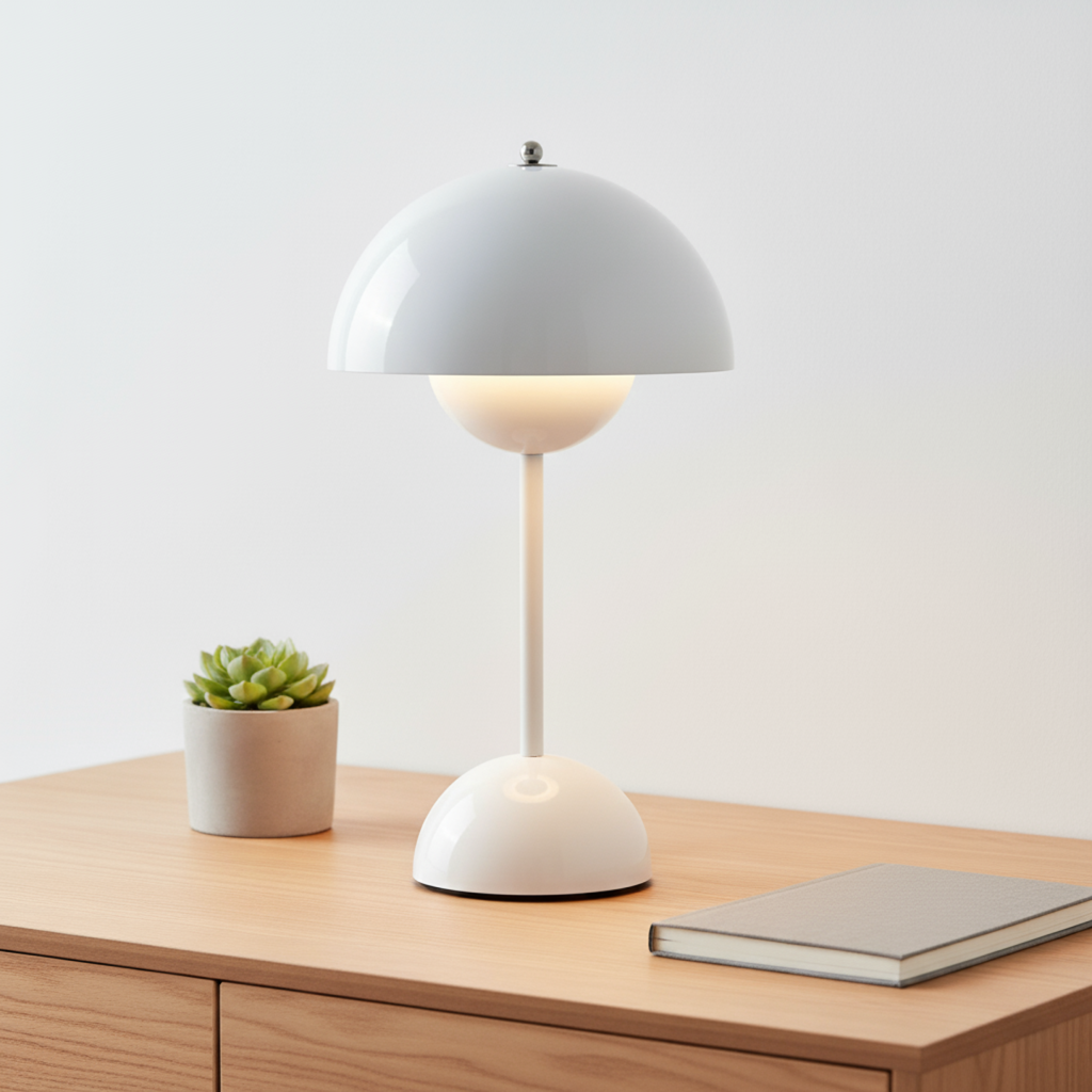 Scandinavian Table Lamp with Dimmable Warm Light, Five Colours