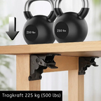 Folding Shelf Brackets, Set of 2, 225kg, 90 Degree Auto-Lock