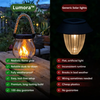Solar Flame Effect Lantern, Weatherproof Garden Light