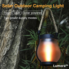 Solar Flame Effect Lantern, Weatherproof Garden Light