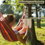 Portable Cotton Canvas Hammock with Carry Bag, 200kg Capacity