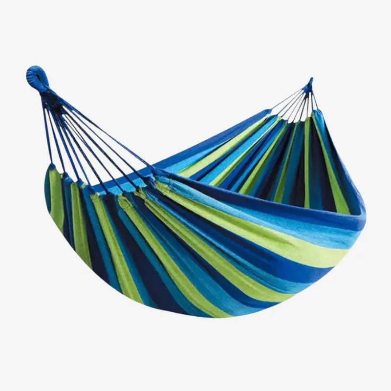 Folding Hammock with Anti-Slip Base, Striped, 260 x 150 cm