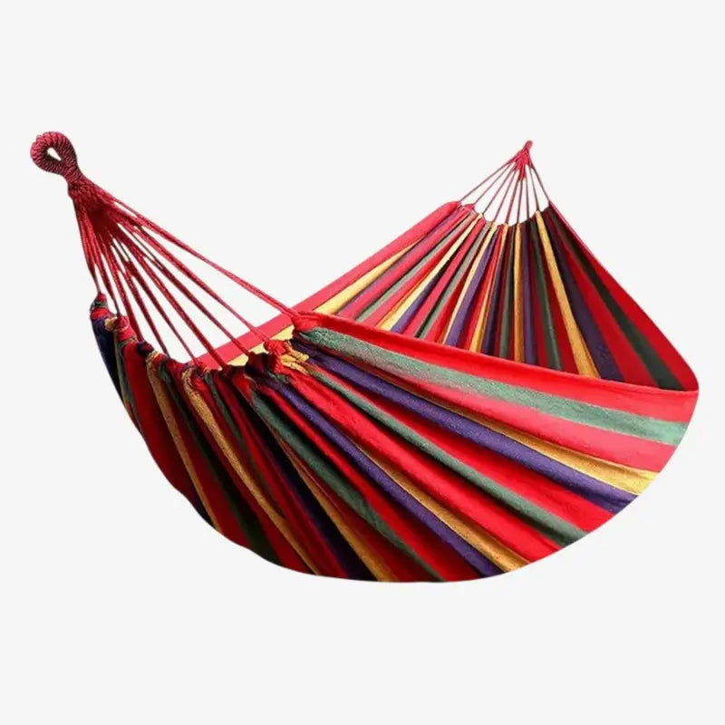 Folding Hammock with Anti-Slip Base, Striped, 260 x 150 cm