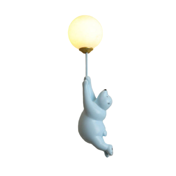 Bear with Balloon LED Wall Light for Kids Rooms, Resin