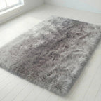 Ombre Shaggy Plush Rug, 4 cm Pile, Non-Slip Felt Backing