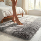 Ombre Shaggy Plush Rug, 4 cm Pile, Non-Slip Felt Backing