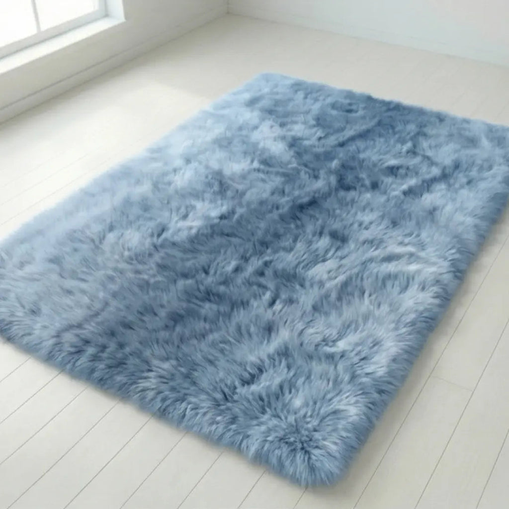 Ombre Shaggy Plush Rug, 4 cm Pile, Non-Slip Felt Backing