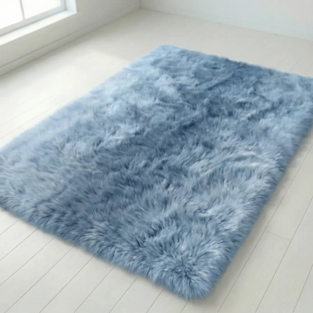 Ombre Shaggy Plush Rug, 4 cm Pile, Non-Slip Felt Backing