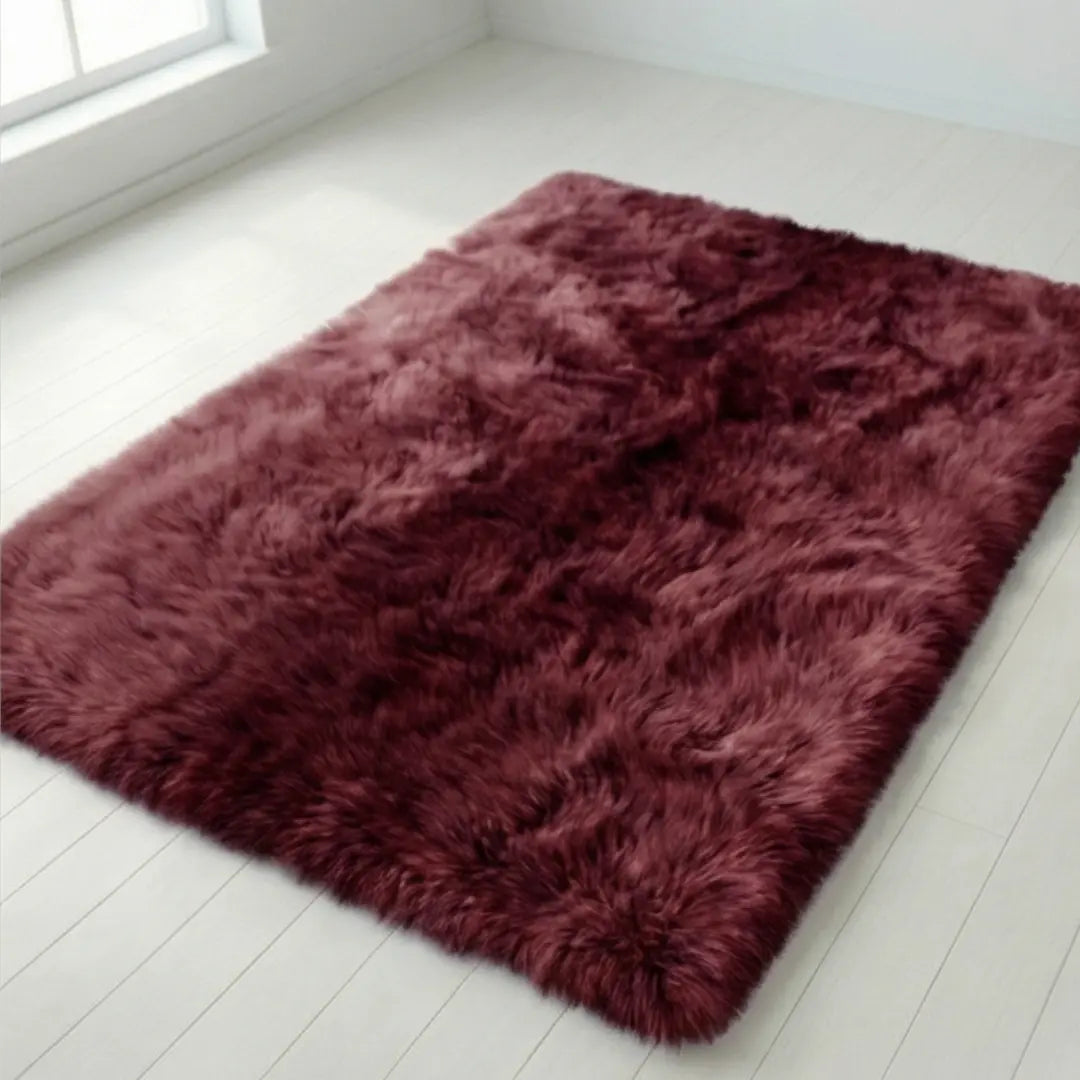 Ombre Shaggy Plush Rug, 4 cm Pile, Non-Slip Felt Backing