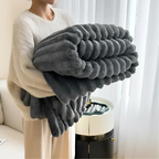 Soft Flannel Throw for Sofa and Bed, Three Sizes