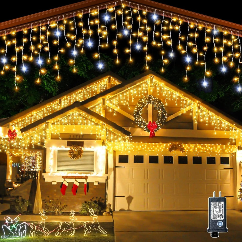 LED Curtain Lights, Warm White, IP44, 4 to 32 Metres Wide