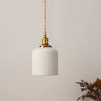 Retro Pendant Light with White Ceramic Shade, 4W LED