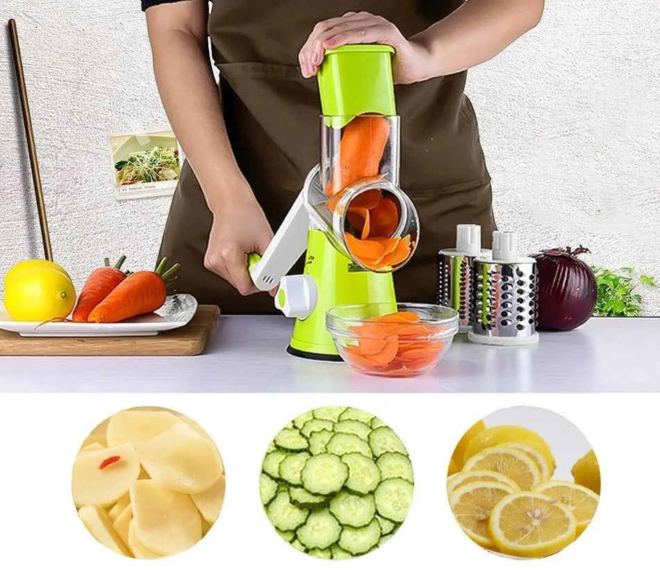 Vegetable Slicer with Interchangeable Stainless Steel Blades