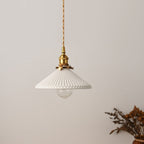 Retro Pendant Light with White Ceramic Shade, 4W LED