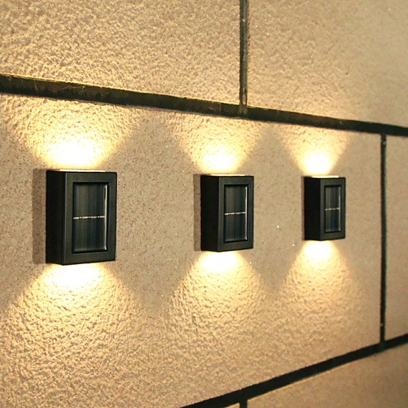 Solar Outdoor Wall Light, IP65, Set of 2