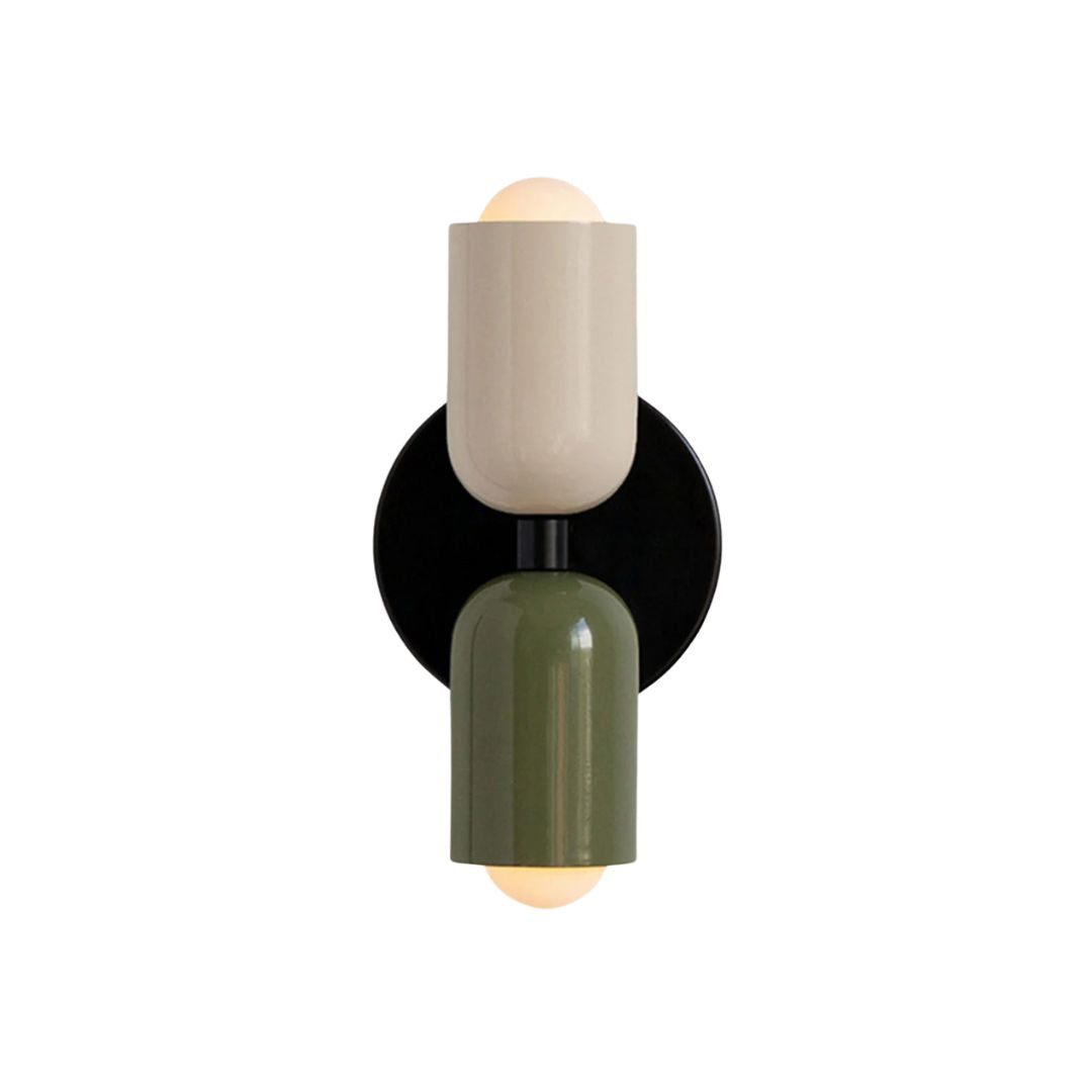 Two-Tone Vertical Wall Light, Up and Down Glow, Bulbs Included
