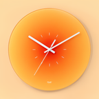 Silent Glass Wall Clock with Gradient Design, 30 cm