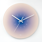 Silent Glass Wall Clock with Gradient Design, 30 cm
