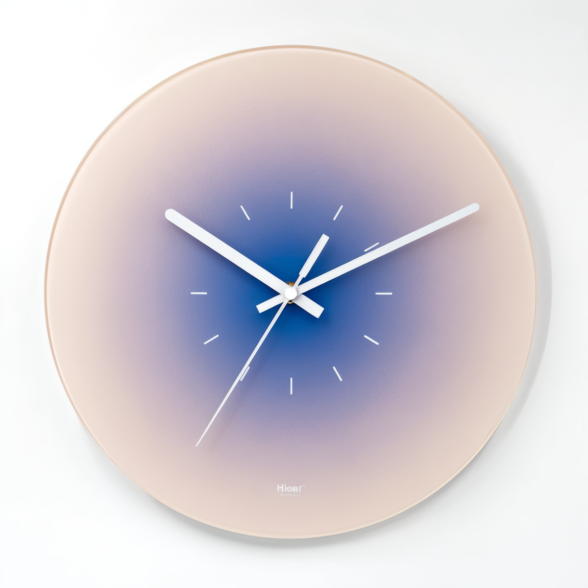 Silent Glass Wall Clock with Gradient Design, 30 cm