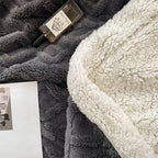 Reversible Sherpa Fleece Throw, Soft Polyester, 3 Sizes