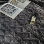 Reversible Sherpa Fleece Throw, Soft Polyester, 3 Sizes