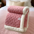 Reversible Sherpa Fleece Throw, Soft Polyester, 3 Sizes