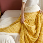 Reversible Sherpa Fleece Throw, Soft Polyester, 3 Sizes