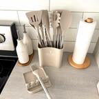 12-Piece Silicone Kitchen Utensil Set with Stainless Steel Handles