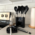 12-Piece Silicone Kitchen Utensil Set with Stainless Steel Handles