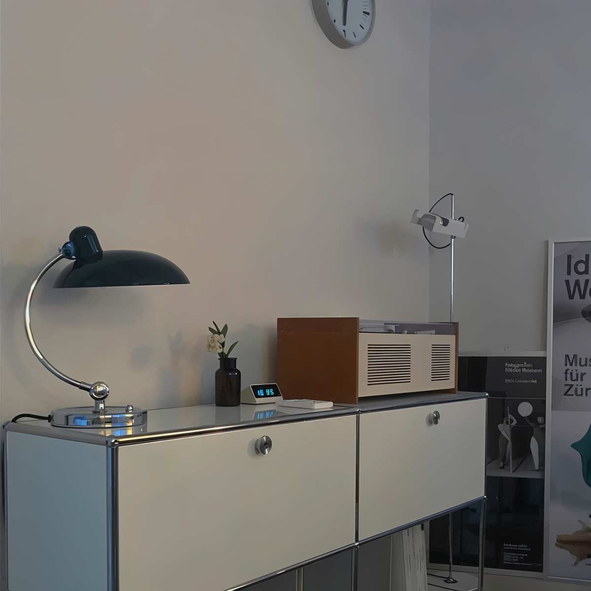 Retro Metal Desk Lamp with Adjustable Arm, E27, 42.5cm High