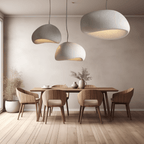 Dimmable Minimalist Pendant Light, 30-50cm, White or Grey