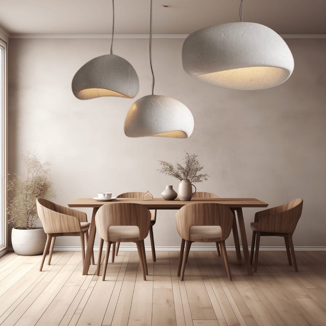 Dimmable Minimalist Pendant Light, 30-50cm, White or Grey