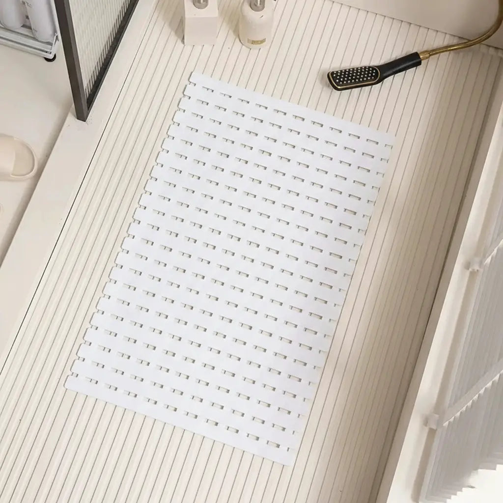 Non-Slip Bath Mat 40x63cm with Suction Cups and Drainage Holes