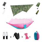Two-Person Camping Hammock with Rain Fly and Mosquito Net