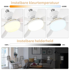 Ceiling Fan with LED Light, 3 Speeds and Remote Control
