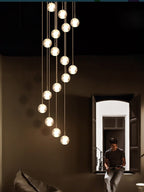Crystal Globe Cluster Chandelier, Chrome, 1 to 50 Lights
