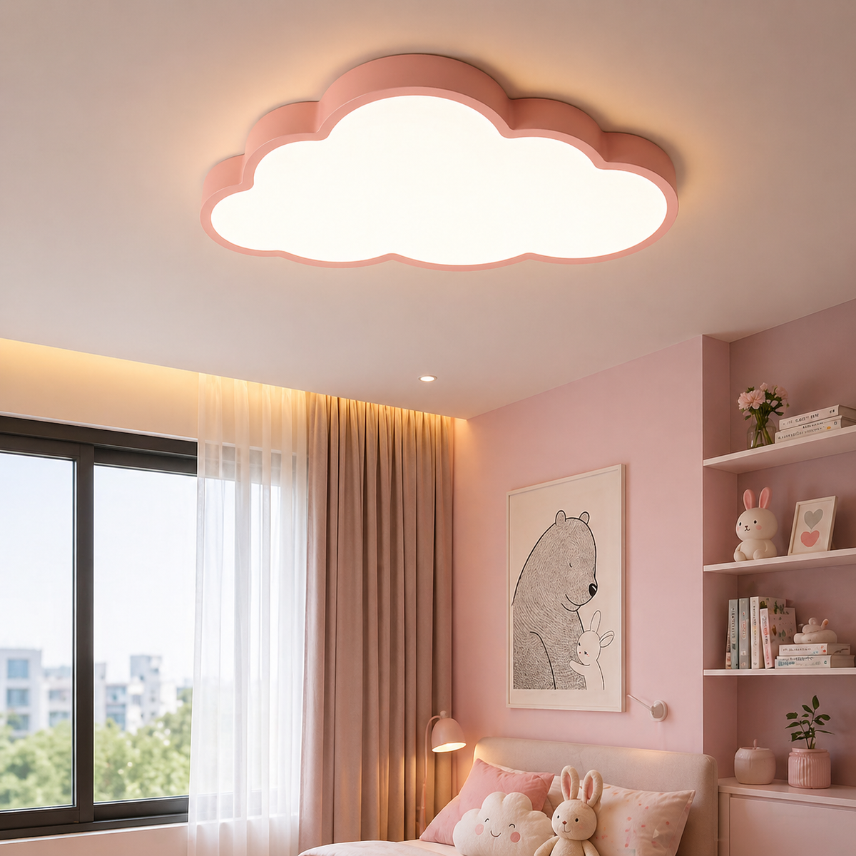 Cloud LED Ceiling Light, 40 cm, Warm White 3000K
