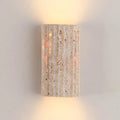 Travertine Wall Light, GU10, Half-Cylinder Design