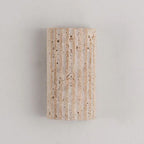 Travertine Wall Light, GU10, Half-Cylinder Design