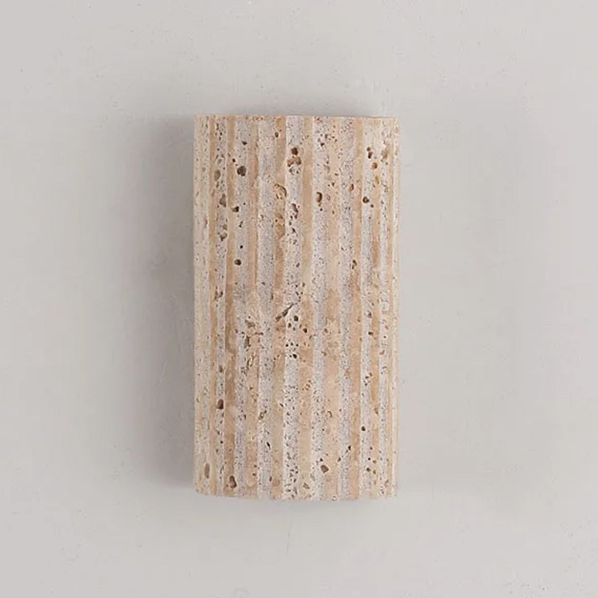 Travertine Wall Light, GU10, Half-Cylinder Design