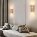 Travertine Wall Light, GU10, Half-Cylinder Design