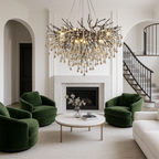 Black Raindrop Crystal Chandelier, 60 x 45cm, Warm White LED