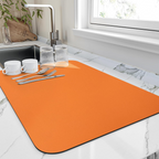 Absorbent Diatomite Coffee Mat with Non-Slip Rubber Base
