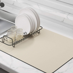 Absorbent Diatomite Coffee Mat with Non-Slip Rubber Base